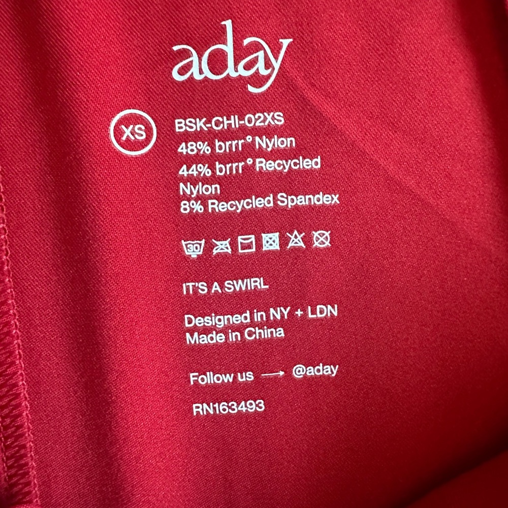 ADAY Red High-Low Wrap Skirt with Tie sarong - Picture 4 of 8